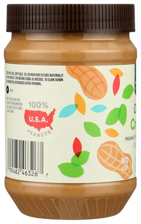 365 by Whole Foods Market, Organic Unsweetened Peanut Butter, 16 Ounce