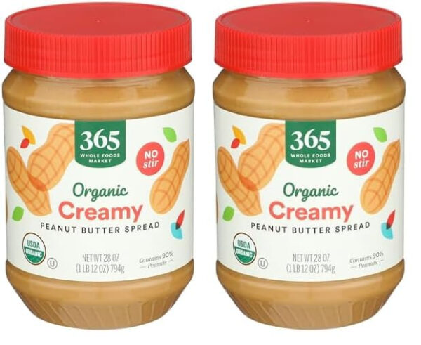 365 by Whole Foods Market, Organic Unsweetened Peanut Butter, 16 Ounce