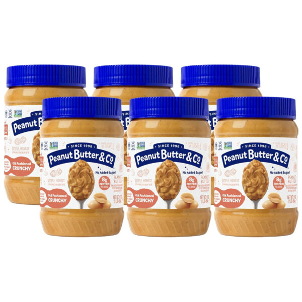 Peanut Butter & Co. Old Fashioned Crunchy Peanut Butter, Non-GMO, Gluten Free, Vegan, No Sugar Added, 16 Ounce (Pack of 1)