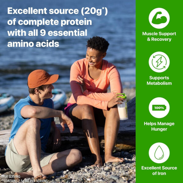 Orgain X Justin's ® Organic Vegan Nut Butter Protein Powder, Peanut Butter- 20g Plant Protein, 2g Sugar, Gluten Free, No Dairy, Soy Ingredients, or Artificial Flavors, 1.17 lb