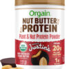 Orgain X Justin's ® Organic Vegan Nut Butter Protein Powder, Peanut Butter- 20g Plant Protein, 2g Sugar, Gluten Free, No Dairy, Soy Ingredients, or Artificial Flavors, 1.17 lb