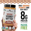 Just About Foods Organic & Keto Peanut Butter Crunchy 1 lb Gluten-Free, No Sugar Added, Palm Oil Free Single Ingredient, Unsweetened Peanut Spread