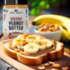 Just About Foods Organic & Keto Peanut Butter Crunchy 1 lb Gluten-Free, No Sugar Added, Palm Oil Free Single Ingredient, Unsweetened Peanut Spread