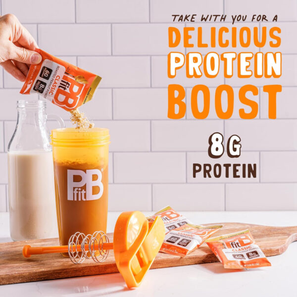 PBfit 24 Ounce Simply Peanut Powdered Peanut Powder, No Added Sugar or Salt, Non-GMO, Plant-Based, Gluten-Free Protein Powder, 9g of Protein 9% DV