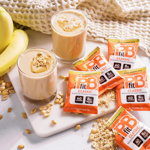 PBfit 24 Ounce Simply Peanut Powdered Peanut Powder, No Added Sugar or Salt, Non-GMO, Plant-Based, Gluten-Free Protein Powder, 9g of Protein 9% DV