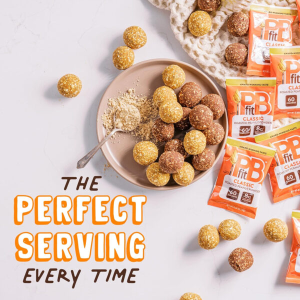 PBfit 24 Ounce Simply Peanut Powdered Peanut Powder, No Added Sugar or Salt, Non-GMO, Plant-Based, Gluten-Free Protein Powder, 9g of Protein 9% DV