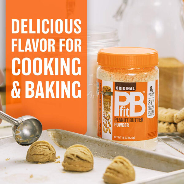 PBfit 24 Ounce Simply Peanut Powdered Peanut Powder, No Added Sugar or Salt, Non-GMO, Plant-Based, Gluten-Free Protein Powder, 9g of Protein 9% DV