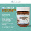 3Believe - Healthy Nut Creamy Peanut Butter - Low Carb, High Protein, Fat-Free, Double Roasted, Ideal for Spreading, Smoothies & Snacking - 12 oz