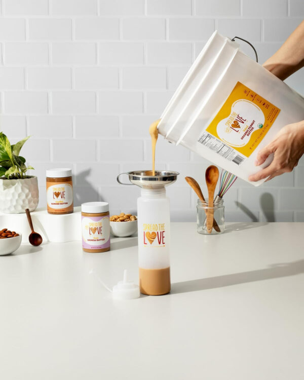 Spread The Love NAKED Organic Peanut Butter, 16 Ounce (Organic, All Natural, Vegan, Gluten-free, Creamy, Dry-Roasted, No added salt, No added sugar, No palm oil) (1-Pack)