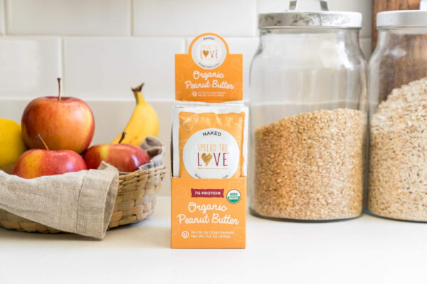 Spread The Love NAKED Organic Peanut Butter, 16 Ounce (Organic, All Natural, Vegan, Gluten-free, Creamy, Dry-Roasted, No added salt, No added sugar, No palm oil) (1-Pack)