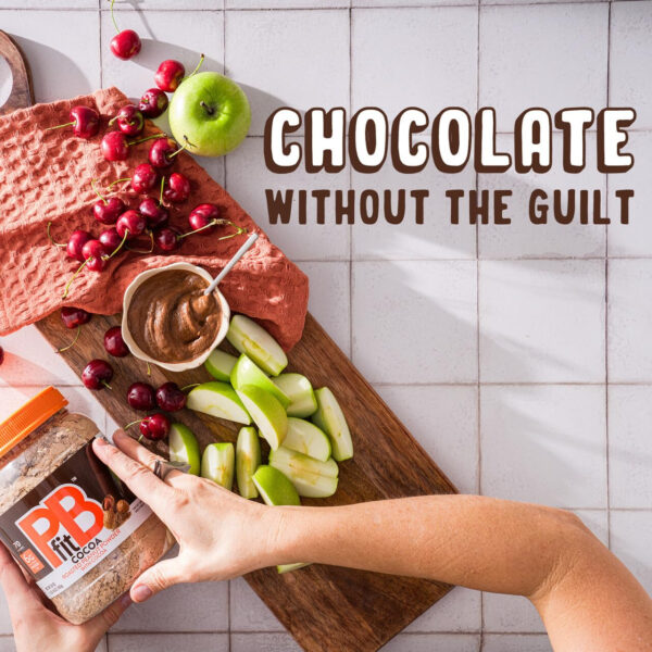 6893744bd267db095f653ccff8d643743dfa87cfc0b371f208667.jpg PBfit 30 Ounce Peanut Butter Powder Chocolate Flavor, Cocoa Powdered Peanut Butter Spread From Real Roasted Peanuts and Cocoa, 6g of Protein 7% DV, Gluten-Free, 70 calories, 88% less fat (Pack of 1)