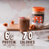 689374590fc4c352d21421261919d456d75506e1178798e14431c.jpg PBfit 30 Ounce Peanut Butter Powder Chocolate Flavor, Cocoa Powdered Peanut Butter Spread From Real Roasted Peanuts and Cocoa, 6g of Protein 7% DV, Gluten-Free, 70 calories, 88% less fat (Pack of 1)