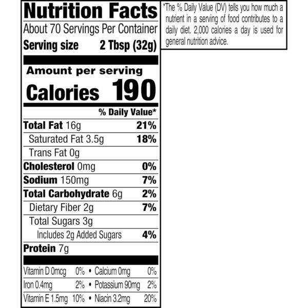 6893749287387539bb0b664a45672892830c23ff8ac3285d75019.jpg SKIPPY Natural Peanut Butter Spread, Creamy, 7 g protein per serving, 15 oz. (12 Pack)