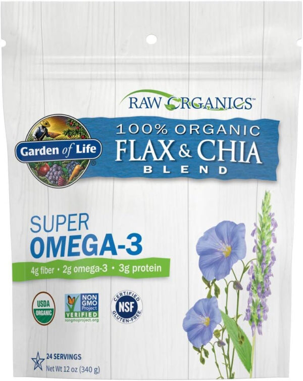 6893777cec92cf3a4e9d581f189079ffbeb9c525aa31b73710537.jpg Garden Of Life Raw Organics Organic Flax Meal Plus Chia Seeds, 12 Ounce