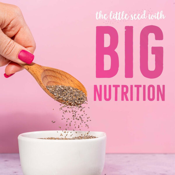 BetterBody Foods Organic Chia Seeds 2 lbs, 32 Oz, with Omega-3, Non-GMO, Gluten Free, Keto Diet Friendly, Vegan, Good Source of Fiber