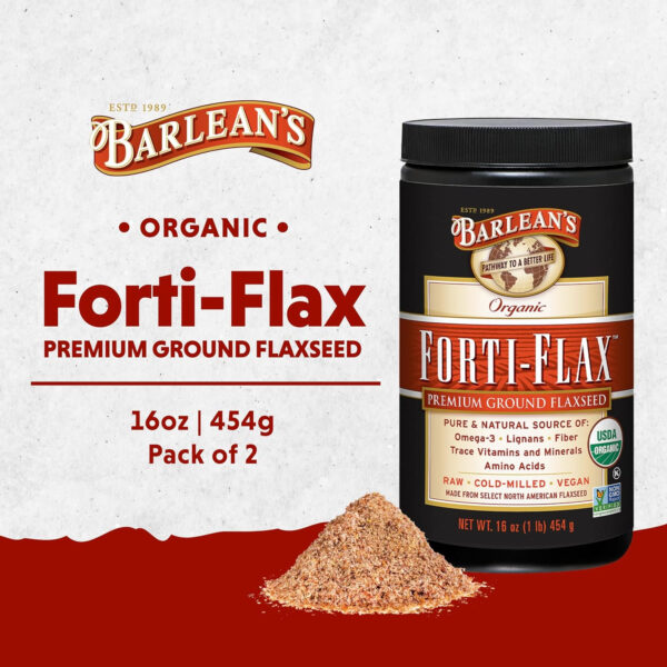 Barlean's Organic Flax Chia Coconut Seed Blend with 2,330 mg Omega 3 Fatty Acids, Fiber Supplement with Whole Chia Seeds and Ground Flaxseed, 12 oz
