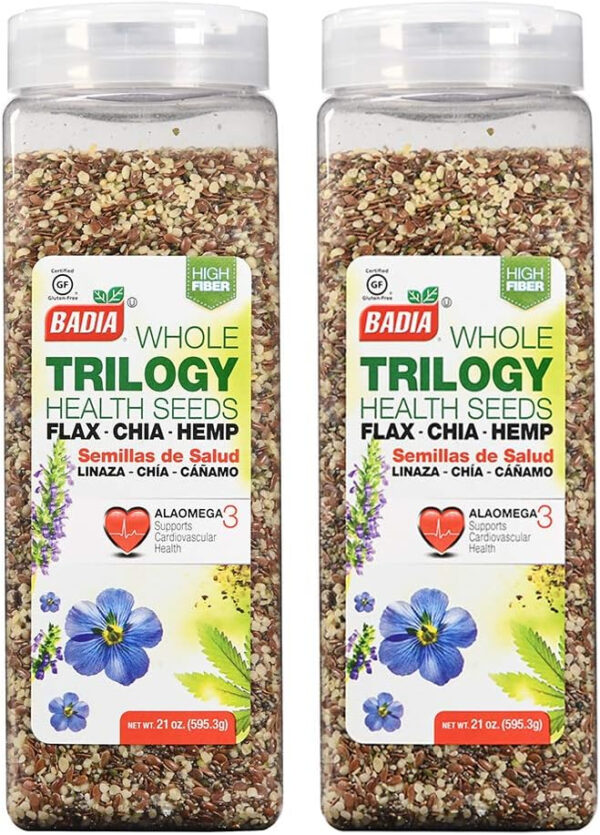 6893792b58c643f1025105fdebe6ed50f0646b29f20295442d533.jpg Badia Trilogy Health Seeds, 21 Ounce (2 Pack)