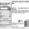 689379a7a3c891bb4fc178df9c77abc0c1bfeea2efec57d5e6d30.jpg Yupik Organic Super 6 Seeds Mix, 2.2 lb (35.2 oz), GMO-Free, Kosher, Vegan, Rich in Fiber, Nutritious Raw Snack & Topping, With Brown & Golden Flax Seeds, Sunflower, Sesame, Chia & Pumpkin Seeds