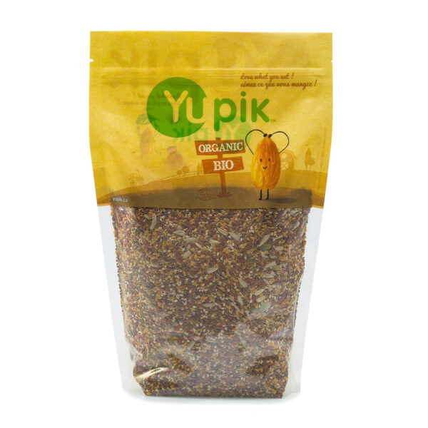 689379b084ec2409137d16d4b3b23089565f2c58f048cba488b7b.jpg Yupik Organic Super 6 Seeds Mix, 2.2 lb (35.2 oz), GMO-Free, Kosher, Vegan, Rich in Fiber, Nutritious Raw Snack & Topping, With Brown & Golden Flax Seeds, Sunflower, Sesame, Chia & Pumpkin Seeds