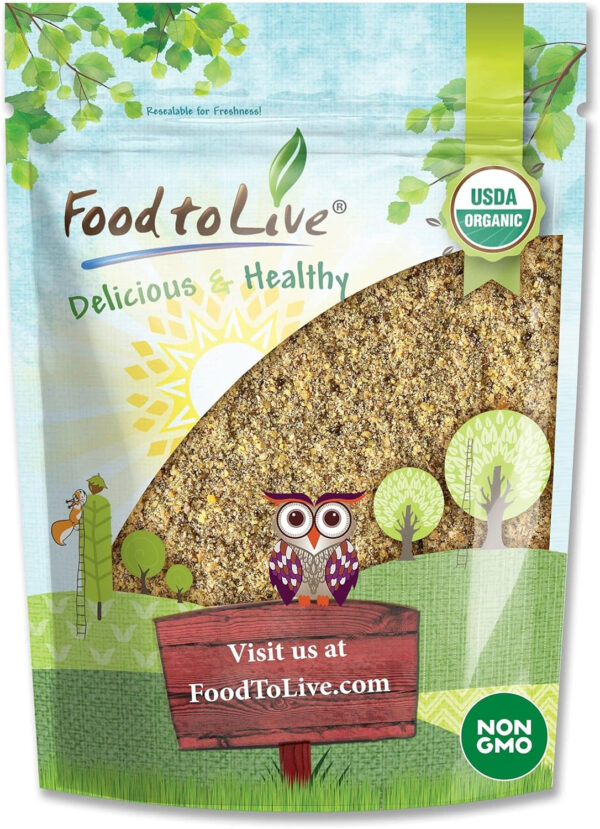 Food to Live Organic Omega Power Flax and Chia Seeds Blend, 2 Pounds Cold-Milled from Whole Seeds, Non-GMO, Vegan, Kosher, Bulk. Rich in Omega 3 Fatty Acids. Perfect for Smoothies and Shakes