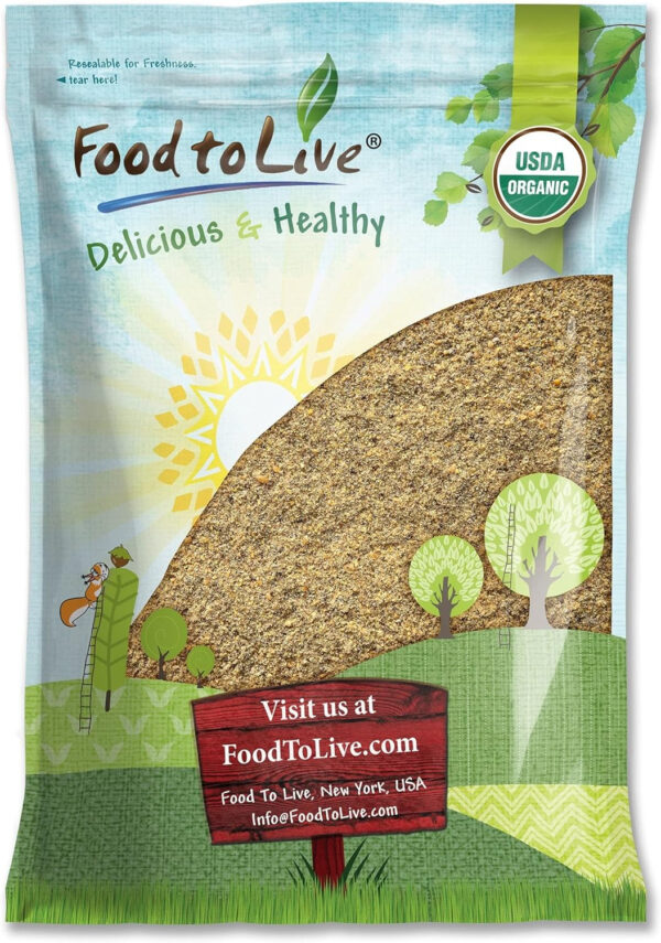 Food to Live Organic Omega Power Flax and Chia Seeds Blend, 2 Pounds Cold-Milled from Whole Seeds, Non-GMO, Vegan, Kosher, Bulk. Rich in Omega 3 Fatty Acids. Perfect for Smoothies and Shakes