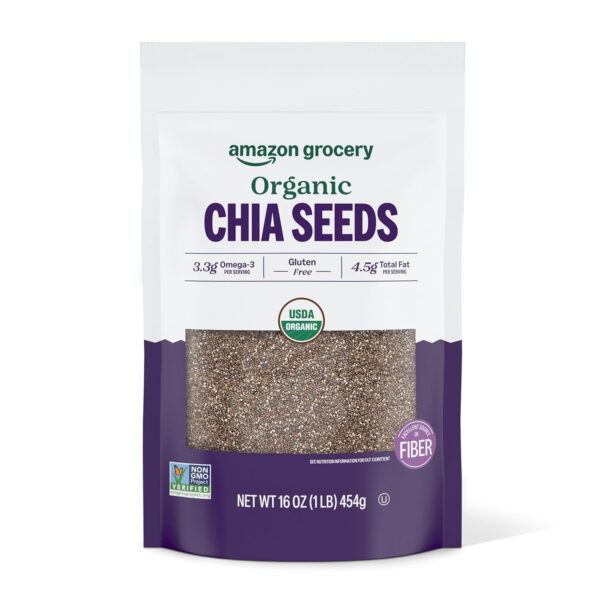 68937a25dcb87466ccb1fa0e1ef927ad0d5a944308b983d63f2f9.jpg Amazon Grocery, Organic Chia Seeds, 16 Oz (Previously Amazon Fresh, Packaging May Vary)