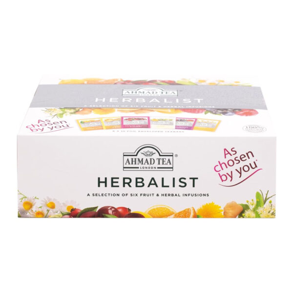 Ahmad Tea Natural Benefit Functional Tea Selection Pack | Green teas, Fruit & Herbal Infusions | Perfect herbal tea gift - 60 Teabag Sachets | 6 blends