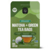 FGO Organic Japanese Matcha + Green Tea, 100 Count, Eco-Conscious Tea Bags, Resealable Bag, Packaging May Vary (Pack of 1)
