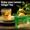 Nirwana Lemon Ginger Tea 10 Sachets – Refreshing Herbal Blend with Ginger, Lemon, Honey and Green Tea | Digestive Support, Immune Boost, and Relaxation | Perfect Tea Gift Set and Holiday Gift Baskets