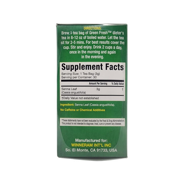 CO102 - Green Fresh Extra Strength Herbal Tea 30 Tea Bags (Pack of 2)