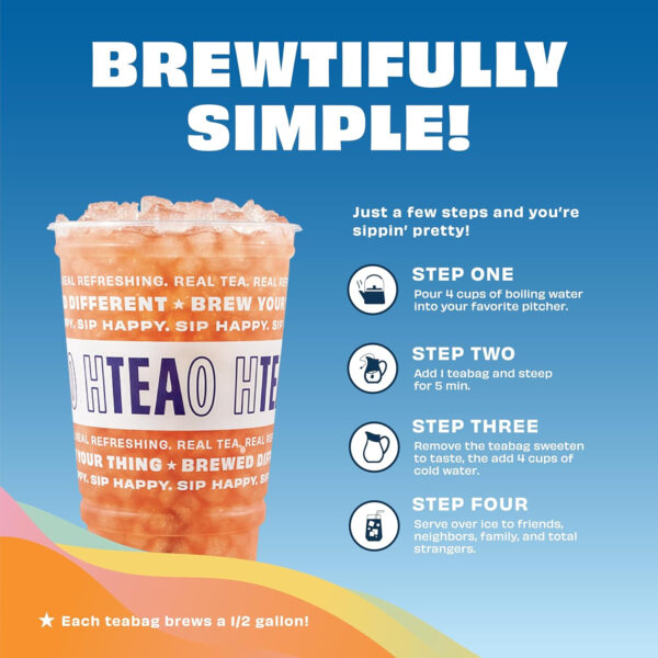 6893808e67ceb82796170b690bd444fc0aea2f5437c9acac0a787.jpg HTeaO Blueberry Green Tea – Texas-Style Flavored Iced Tea Bags for Summer – Instant Ice Tea Packets for Quick Brew - Loaded Tea Sachets Ready in 5 Minutes (8-Count, Makes 4 Gallons Total)