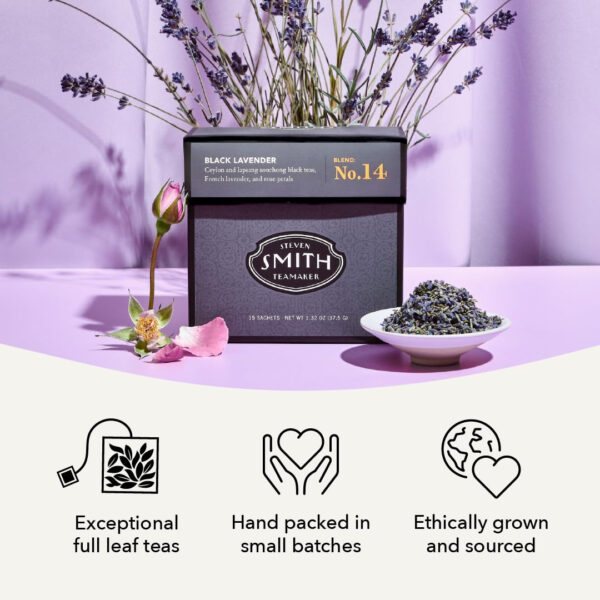 Steven Smith Teamaker Amazon Exclusive Variety Pack Sampler, 10 Flavors of Black, Green, Herbal Tea, Sugar-Free, Sustainably Grown, Full Leaf, Plant Based Tea Bags, 30 Sachets, 0.78oz each