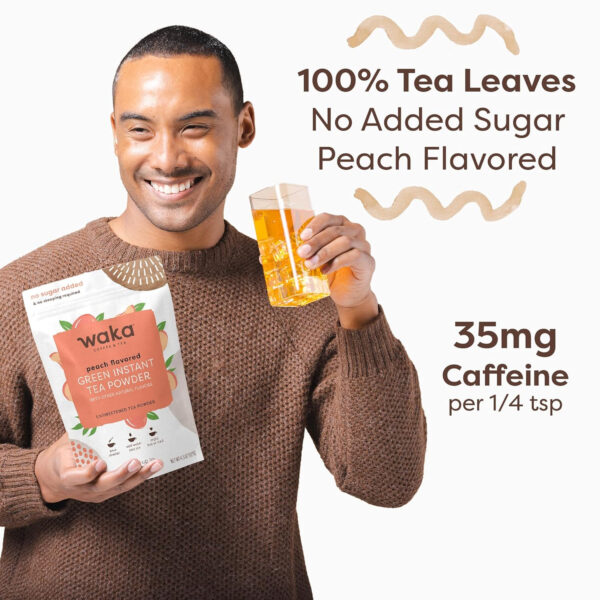 6893825b6c83eb57e0ea06e3e2c898c70b32535b1241d41c11467.jpg Waka Instant Green Tea Mix, Classic - 100% Tea Leaves, No Additives, Unsweetened Tea Powder for 50 Quarts or 200 Cups – Easy Quick Hot and Iced Teas (4.5oz)