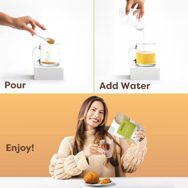 6893827fc8f0a33d5e9c879e7465227662c3bb5b4b3af2be53724.jpg Waka Instant Green Tea Mix, Classic - 100% Tea Leaves, No Additives, Unsweetened Tea Powder for 50 Quarts or 200 Cups – Easy Quick Hot and Iced Teas (4.5oz)