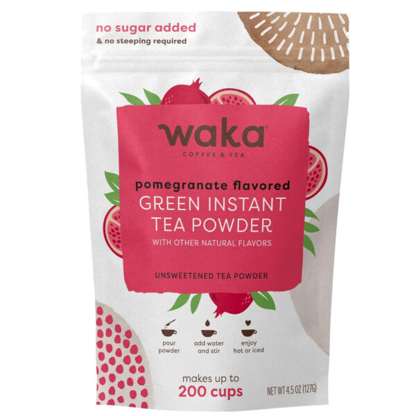 689382835bf1769747e3a0a7645bd1f6a4ebf7922b59611548451.jpg Waka Instant Green Tea Mix, Classic - 100% Tea Leaves, No Additives, Unsweetened Tea Powder for 50 Quarts or 200 Cups – Easy Quick Hot and Iced Teas (4.5oz)