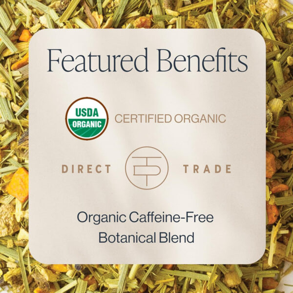 689382c00f9155351d2c6c7a55ca5a1483ab9921b33eb4a8ab218.jpg Rishi Tea Turmeric Ginger Herbal Tea - Organic Sachet Bags, Caffeine Free Ayurvedic Digestive Blend with Spicy Ginger & Citrus - 15 Count (Pack of 1)