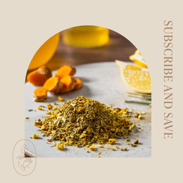 Rishi Tea Turmeric Ginger Herbal Tea - Organic Sachet Bags, Caffeine Free Ayurvedic Digestive Blend with Spicy Ginger & Citrus - 15 Count (Pack of 1)