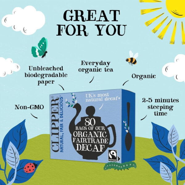 Clipper Tea Green Tea & Lemon Teabags – USDA Organic, Great Hot or Iced – Bright, Zippy, Natural, Fair & Delicious – 50 Tea Bags