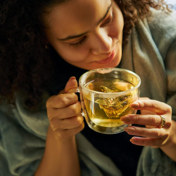 Teatulia Organic Jasmine Green Tea Bags (50 Pyramid Sachet Teabags) Whole Leaf Natural Green Tea Infused With Jasmine Flower In Bags. Premium 100% Compostable and Sustainably Grown In Bangladesh