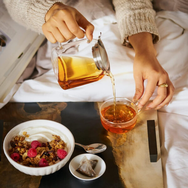 Teatulia Organic Jasmine Green Tea Bags (50 Pyramid Sachet Teabags) Whole Leaf Natural Green Tea Infused With Jasmine Flower In Bags. Premium 100% Compostable and Sustainably Grown In Bangladesh