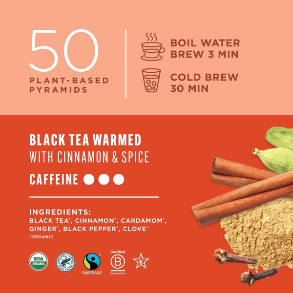 Teatulia Organic Jasmine Green Tea Bags (50 Pyramid Sachet Teabags) Whole Leaf Natural Green Tea Infused With Jasmine Flower In Bags. Premium 100% Compostable and Sustainably Grown In Bangladesh