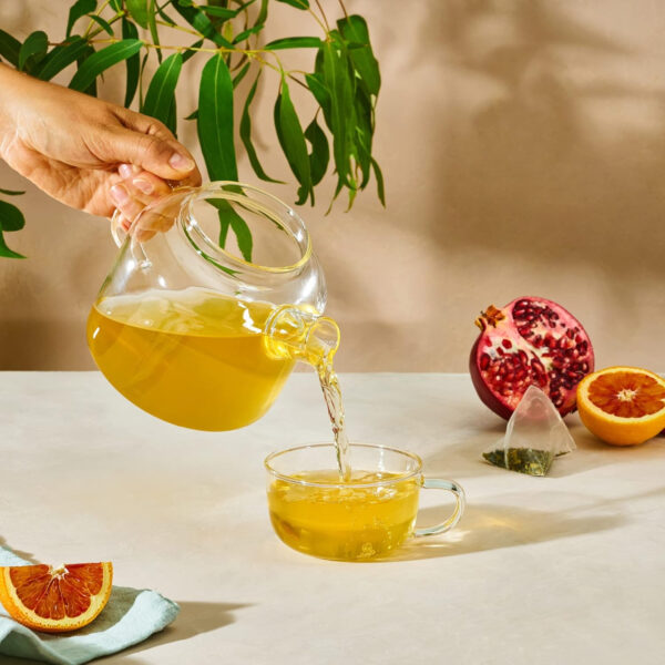 Teatulia Organic Jasmine Green Tea Bags (50 Pyramid Sachet Teabags) Whole Leaf Natural Green Tea Infused With Jasmine Flower In Bags. Premium 100% Compostable and Sustainably Grown In Bangladesh