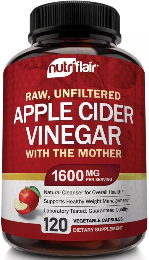 6893875c419902b92a91af185caaa44061d4cf591869c5a88effb.jpg Apple Cider Vinegar Capsules with The Mother - 120 Vegan ACV Pills - Best Supplement for Healthy Weight Loss, Diet, Keto, Digestion, Detox, Immune - Powerful Cleanser & Appetite Suppressant Non-GMO