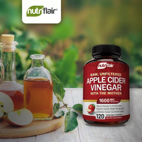 6893876324d497693b895af8aecbcd475a2fa11937573a699f3c6.jpg Apple Cider Vinegar Capsules with The Mother - 120 Vegan ACV Pills - Best Supplement for Healthy Weight Loss, Diet, Keto, Digestion, Detox, Immune - Powerful Cleanser & Appetite Suppressant Non-GMO