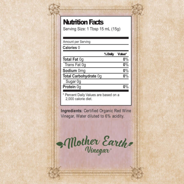 6893879f53a42948bd40647ce6be709c4b0acc8e95a308d5ebcd4.jpg Mother Earth, Organic Apple Cider Vinegar with The Mother, Half Gallon, Fresh Pressed Organic Apples, OACV, ACV, Raw, Unpasteurized, Unfiltered (1/64oz Bottle)