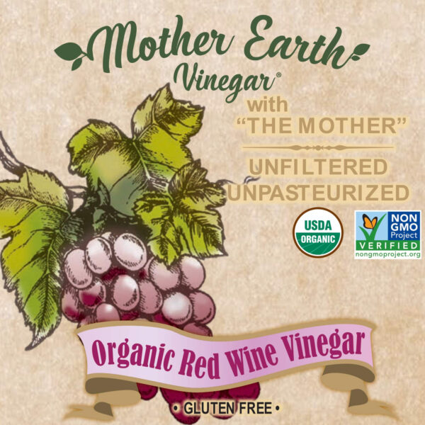 689387a29af7738fbe44fcbdb8204e55f155293350edbd5252dfa.jpg Mother Earth, Organic Apple Cider Vinegar with The Mother, Half Gallon, Fresh Pressed Organic Apples, OACV, ACV, Raw, Unpasteurized, Unfiltered (1/64oz Bottle)