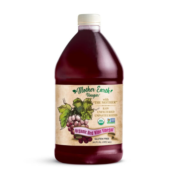 689387b273f9eae03e2ab5aabc8bad06a213f263fb3a382a6783a.jpg Mother Earth, Organic Apple Cider Vinegar with The Mother, Half Gallon, Fresh Pressed Organic Apples, OACV, ACV, Raw, Unpasteurized, Unfiltered (1/64oz Bottle)