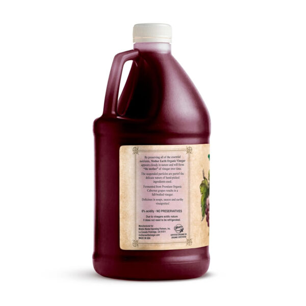 689387b5050821211e1f30e1ae6038056a6ac614d9c842593a27a.jpg Mother Earth, Organic Apple Cider Vinegar with The Mother, Half Gallon, Fresh Pressed Organic Apples, OACV, ACV, Raw, Unpasteurized, Unfiltered (1/64oz Bottle)