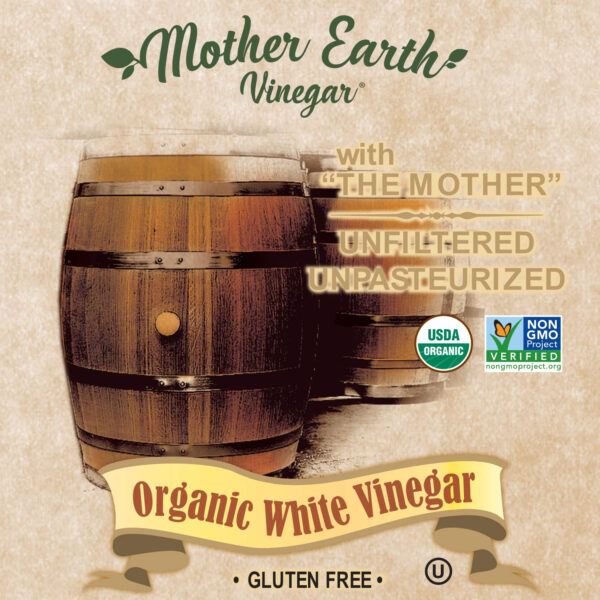 689387bdb8e209d86da9b703f112e1eb9356fba16f7c50827de2b.jpg Mother Earth, Organic Apple Cider Vinegar with The Mother, Half Gallon, Fresh Pressed Organic Apples, OACV, ACV, Raw, Unpasteurized, Unfiltered (1/64oz Bottle)