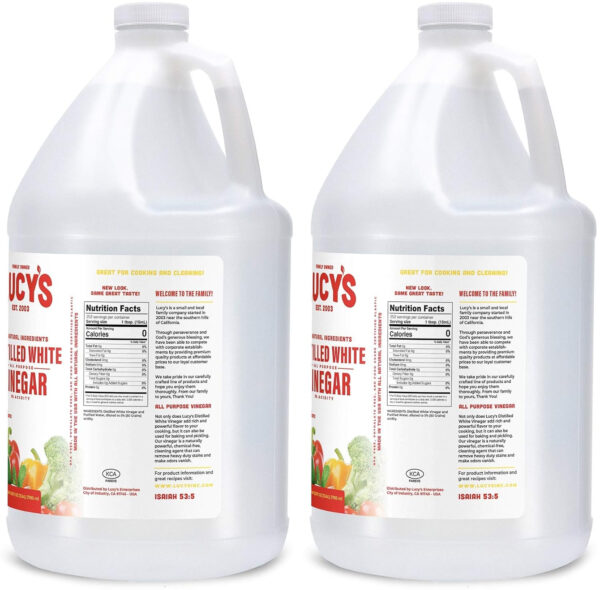 689388103a1fa54253ee1b577730a8386ae1f1ff823c59c386434.jpg Lucy's Family Owned - GALLON SIZE, Organic, With the Mother, Apple Cider Vinegar, Unfiltered, Unpasteurized, NonGMO, and Raw